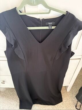 Simply Vera by Vera Wang Black V-Neck Ruffle Sleeve Dress XL